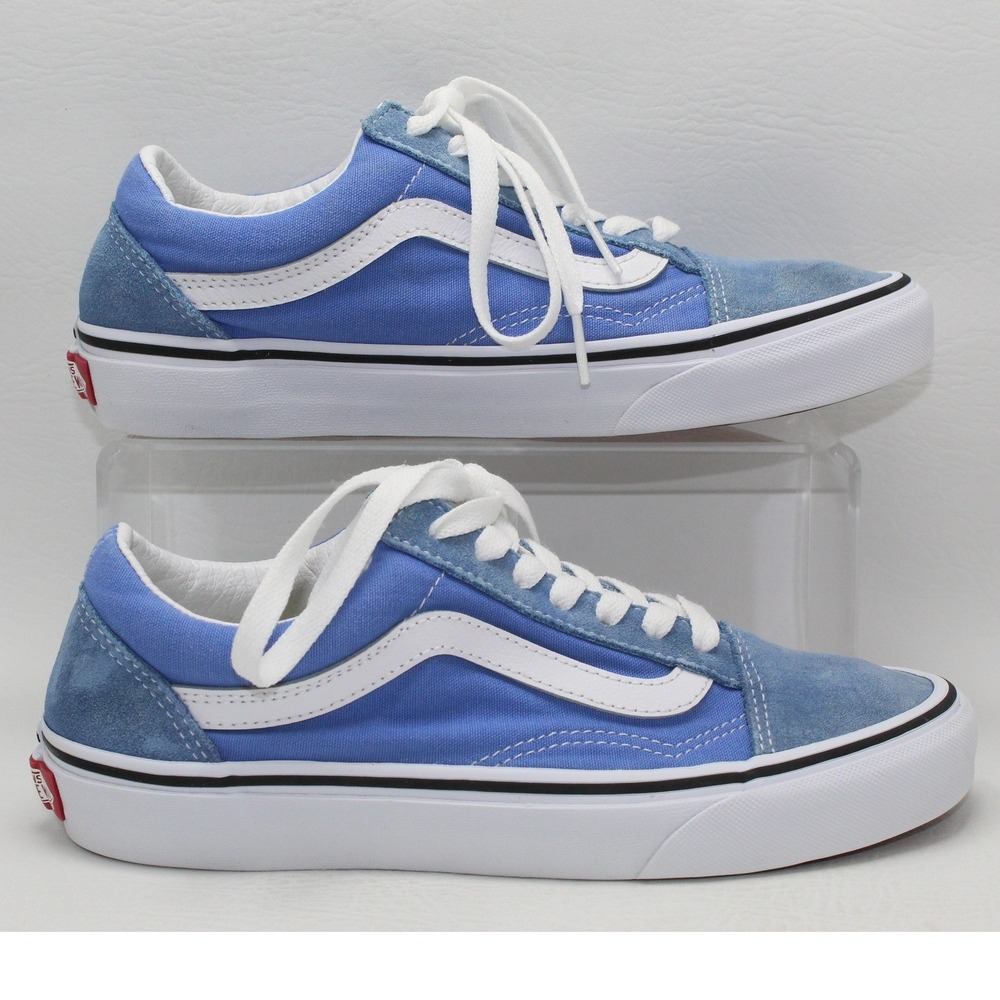 Vans Old Skool Blue Suede Canvas Low Top Sneakers Womens 7 Mens 5.5 751505